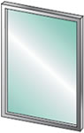 Bullet Resistant, Blast Resistant Window, Interior Aluminum, Fixed