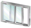 Bullet Resistant, Blast Resistant Window, Sliding Aluminum System