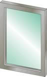 Bullet Resistant, Blast Resistant Window, Steel, Fixed, Patent Pending