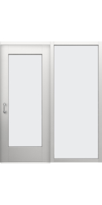 Single Lite- Sliding Door L to R - Clear Anodized-500x1000px
