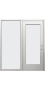 Single Lite- Sliding Door R to L - Clear Anodized-500x1000px