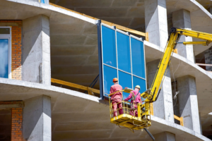 Curtain wall install